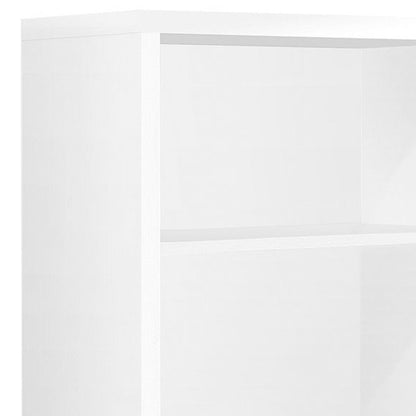 48" Taupe Distressed Wood Adjustable Four Tier Bookcase
