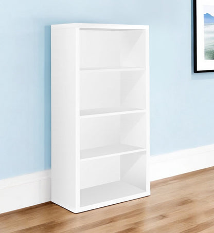 Taupe Wood Four Tier Bookcase