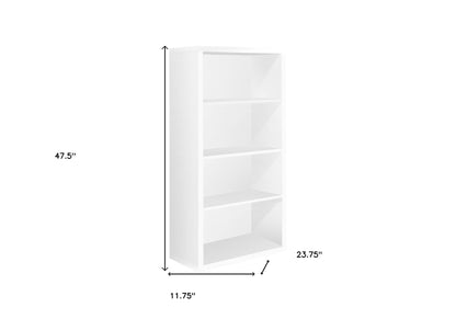 Taupe Wood Four Tier Bookcase