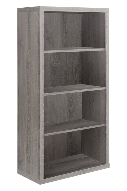Taupe Wood Four Tier Bookcase