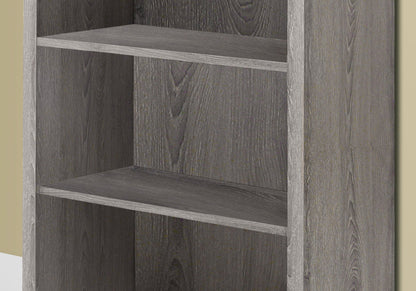 Taupe Wood Four Tier Bookcase