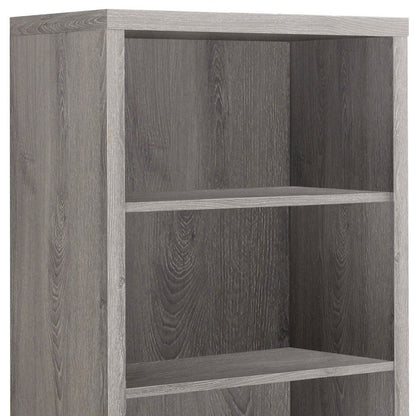 Taupe Wood Four Tier Bookcase