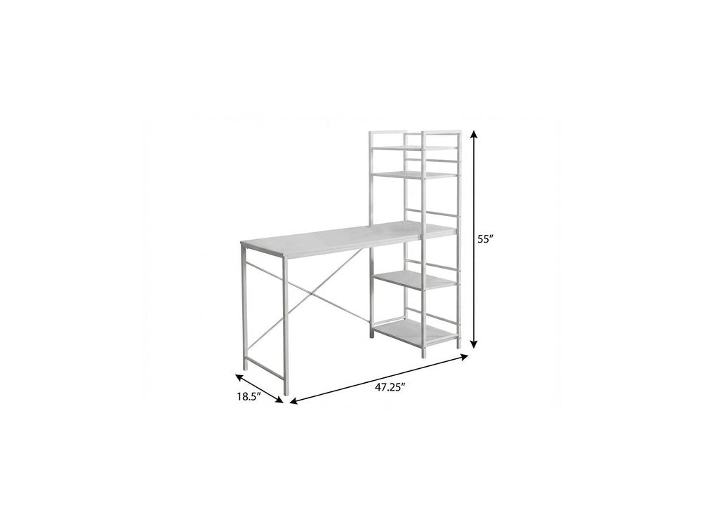 47" White Computer Desk