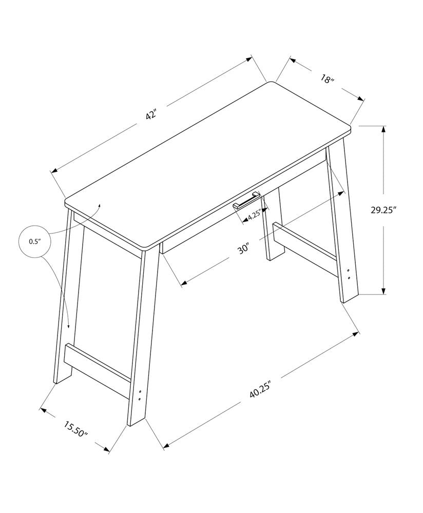 42" Brown Computer Desk