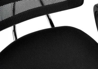 Black Adjustable Height Swivel Rolling Office Chair
