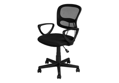 Black Adjustable Height Swivel Rolling Office Chair