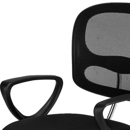 Black Adjustable Height Swivel Rolling Office Chair