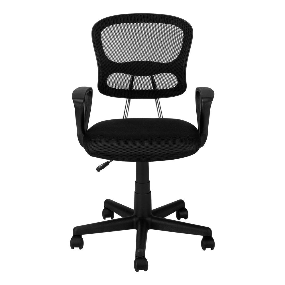 Gray And Black Swivel Rolling Office Chair