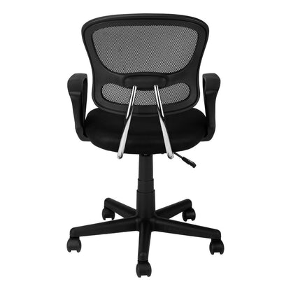 Black Adjustable Height Swivel Rolling Office Chair