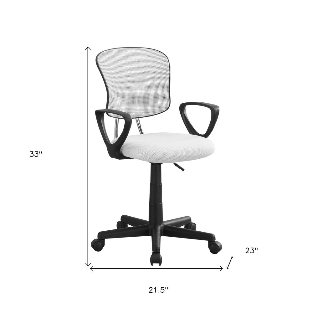 Black Adjustable Height Swivel Rolling Office Chair