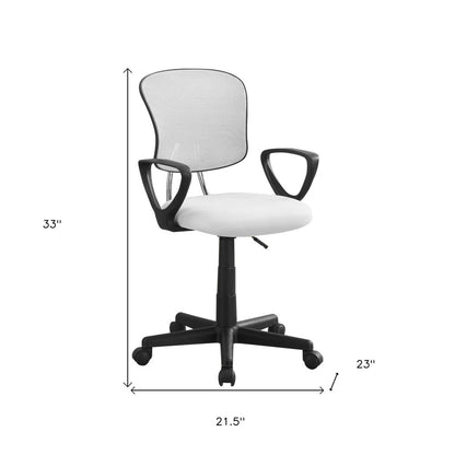 Black Adjustable Height Swivel Rolling Office Chair