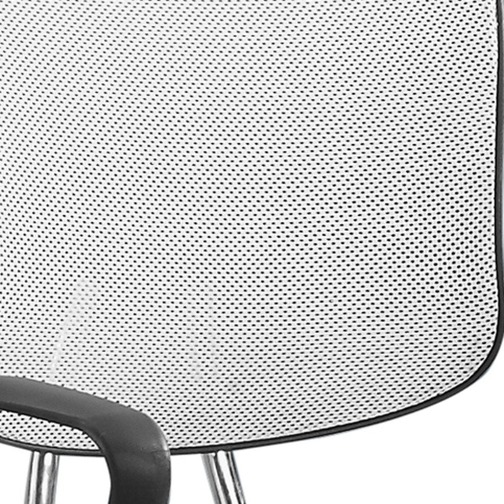 Black Adjustable Height Swivel Rolling Office Chair