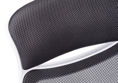 Black Polyester Seat Swivel Adjustable Executive Chair Mesh Back Plastic Frame