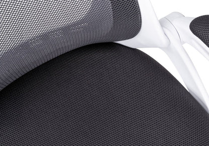 Black Polyester Seat Swivel Adjustable Executive Chair Mesh Back Plastic Frame