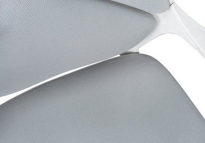 Gray Fabric Tufted Seat Swivel Adjustable Executive Chair Fabric Back Plastic Frame