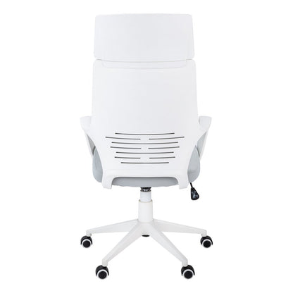 Gray Fabric Tufted Seat Swivel Adjustable Executive Chair Fabric Back Plastic Frame