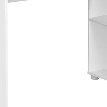34" Gray L Shape Computer Desk With Two Drawers