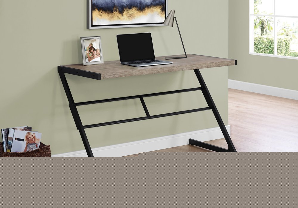48" White and Silver Computer Desk