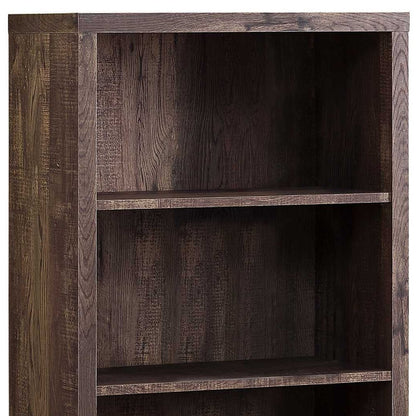 Taupe Wood Four Tier Bookcase