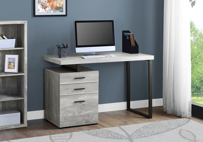 47" Brown and Black Computer Desk With Three Drawers