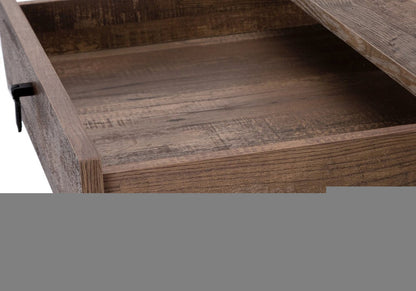 47" Brown and Black Computer Desk With Two Drawers