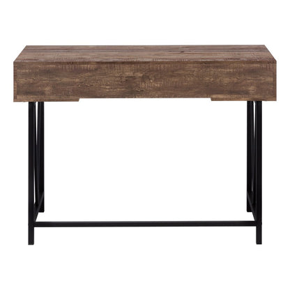 47" Brown and Black Computer Desk With Two Drawers