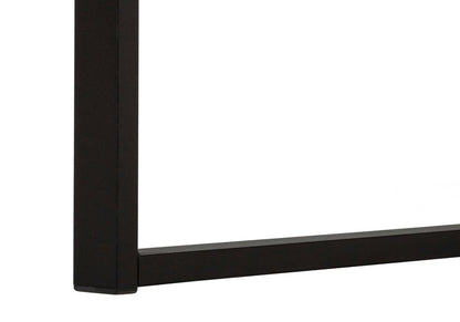 60" Brown and Black With Three Drawers