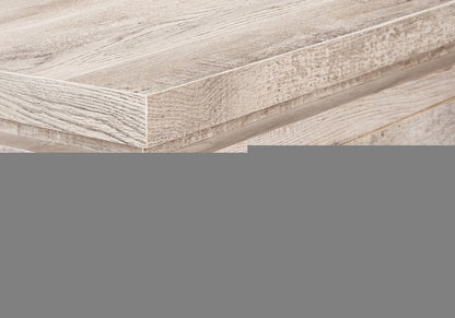 60" Taupe L Shape Computer Desk With Three Drawers