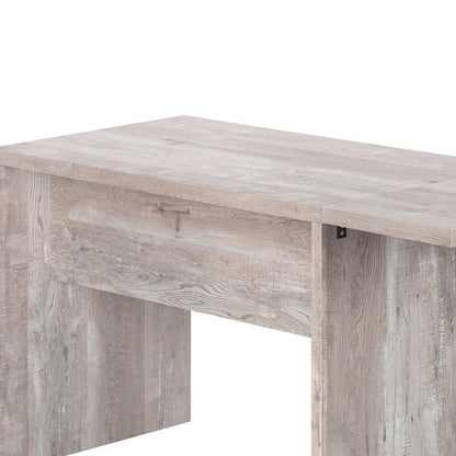 63" Taupe L Shape Computer Desk With Eight Drawers