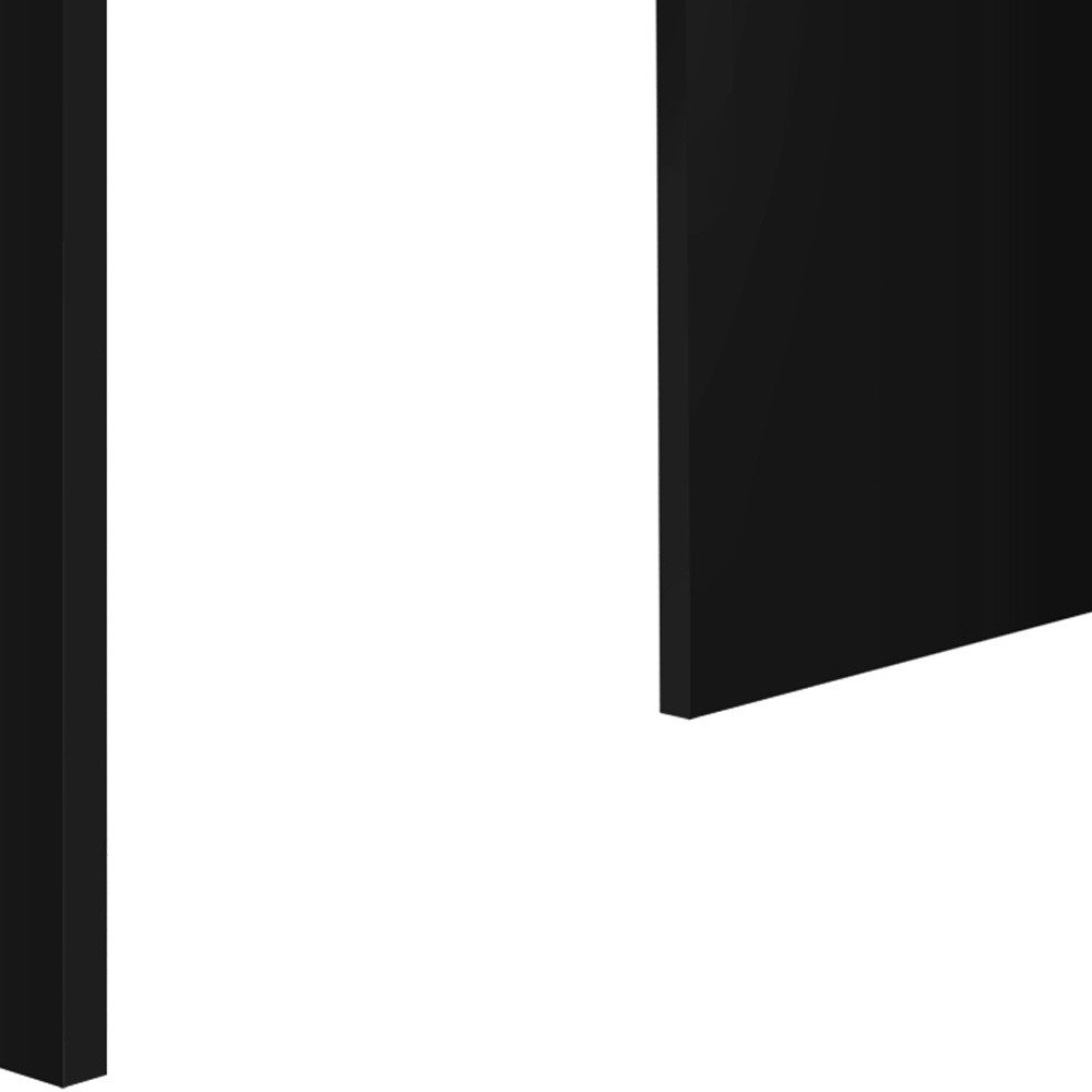 60" Gray and Black L Shape Computer Desk With Three Drawers