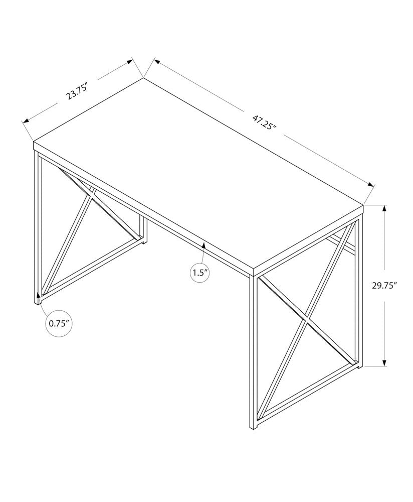 47" Brown and Black Computer Desk