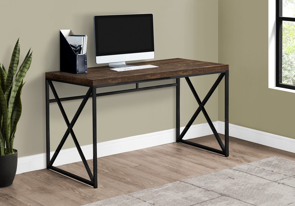 47" Brown and Black Computer Desk