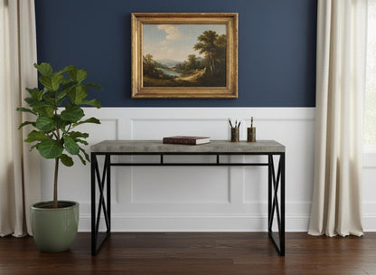 47" Gray and Black Computer Desk