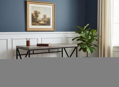 47" Taupe and Black Computer Desk