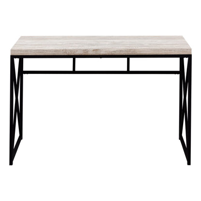 47" Taupe and Black Computer Desk