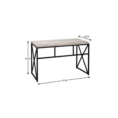 47" Taupe and Black Computer Desk