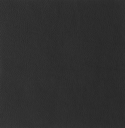 Two Piece Indoor Black Italian Leather Five Person Seating Set