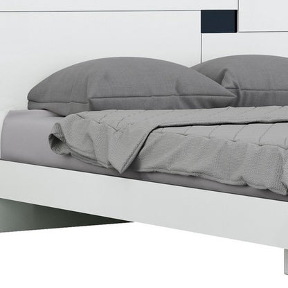 White Solid Wood Queen Bed Frame