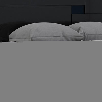 Black Solid Wood Queen Bed Frame