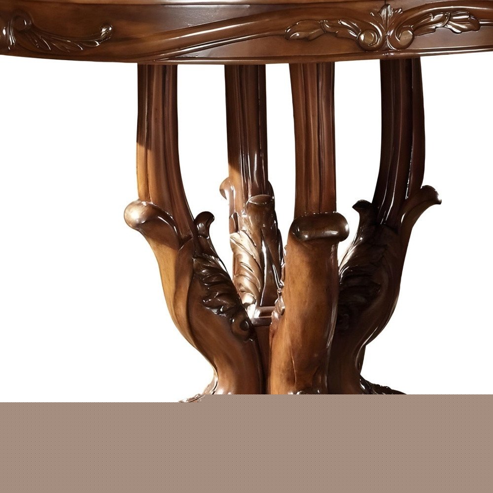 48" Brown Solid Wood Dining Table