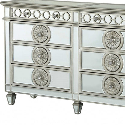 20" Gray Solid Wood Six Drawer Double Dresser