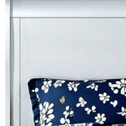 King Silver Sleigh Bed