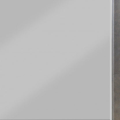 38" Gray Square Wood Framed Accent Mirror