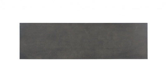 57" Gray Solid Wood Six Drawer Double Dresser