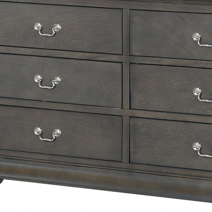23" Off White Solid Wood Nine Drawer Double Dresser