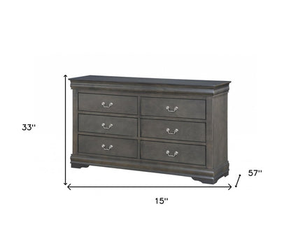 23" Off White Solid Wood Nine Drawer Double Dresser