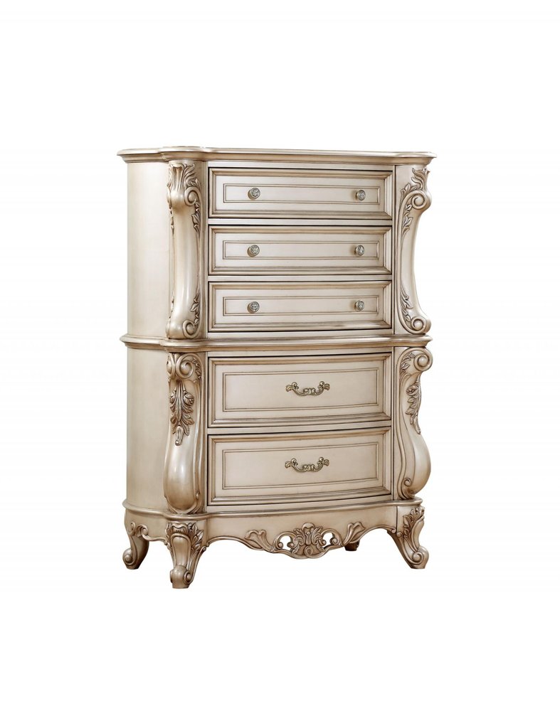 7200" Beige Solid Wood Six Drawer Double Dresser