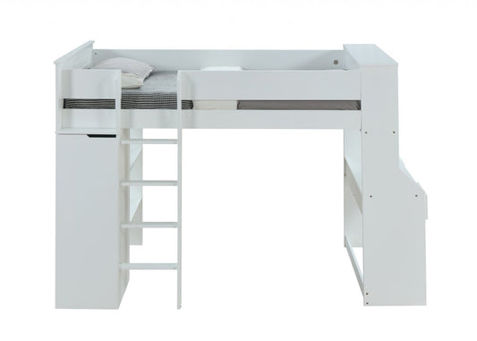 Wood Twin Loft Bed With No