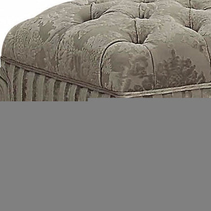 28" X 65" X 20" Ivory Fabric Bone White Upholstery Poly Resin Bench