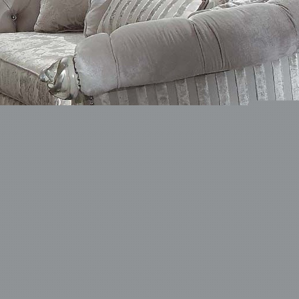 55" Brown Velvet Curved Sofa And Toss Pillows
